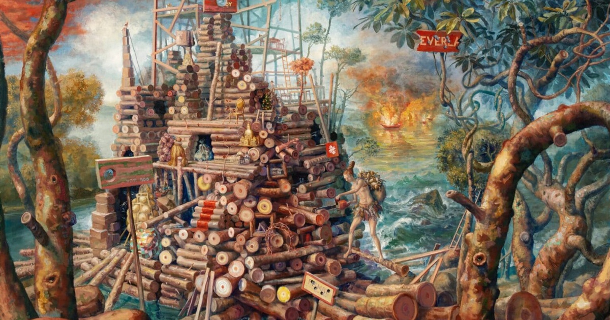 Imagining Worlds After Climate Disaster, Julie Heffernan Melds